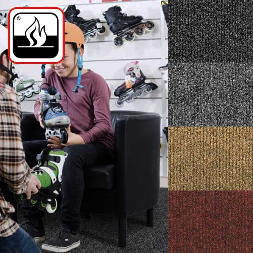 Feuerklassifizierter Teppich auf Rolle